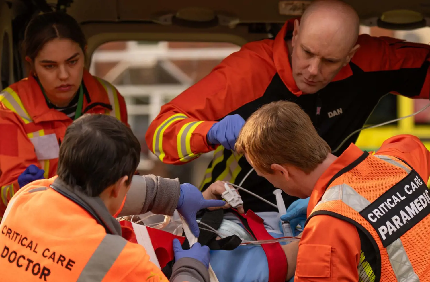 Wiltshire and Bath Air Ambulance Charity aircrew attend an incident